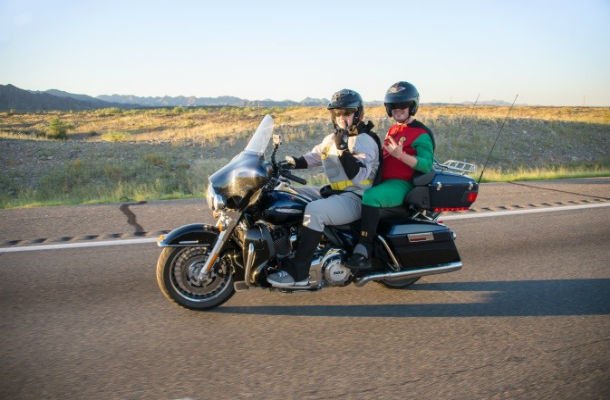 Rider and WIS pillion