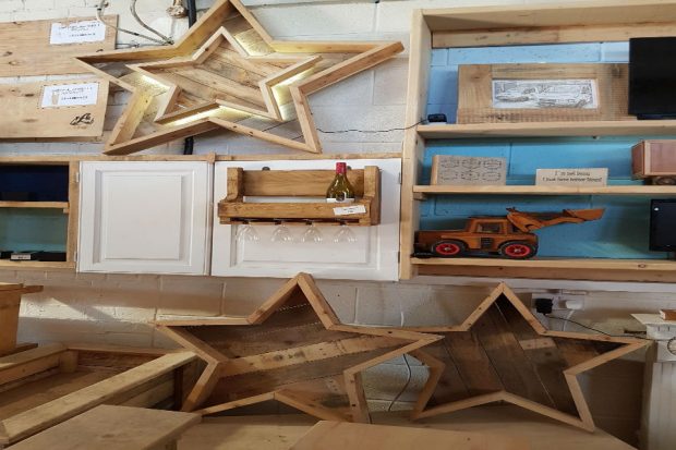 Pieces made by East Midlands Wood Recycling