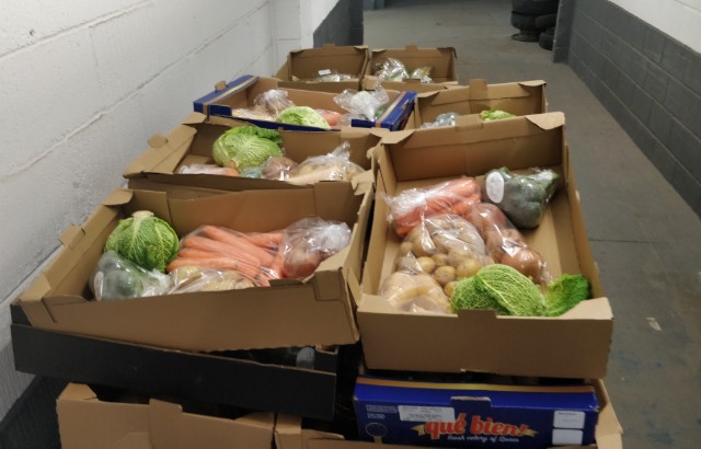 boxes of vegetables ready for delivery