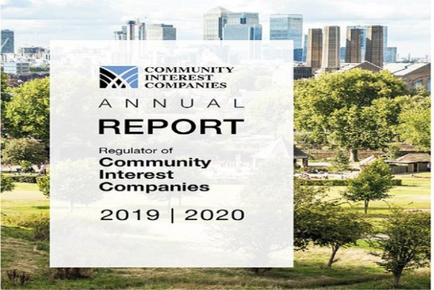 Community Interest Companies Annual Report cover for 2019-2020