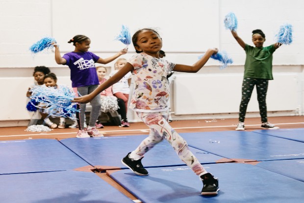 Young girls dancing 