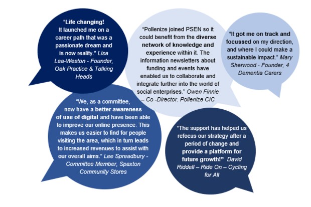 Information graph on What beneficiaries say about the ESE business support they have received