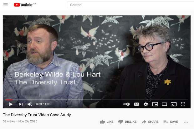 YouTube video of The Diversity Trust case study